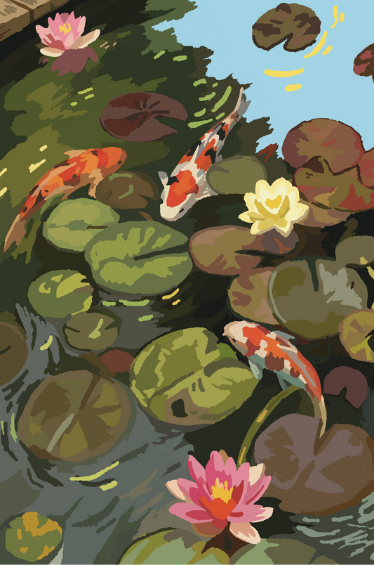 Koi Pond Art Print